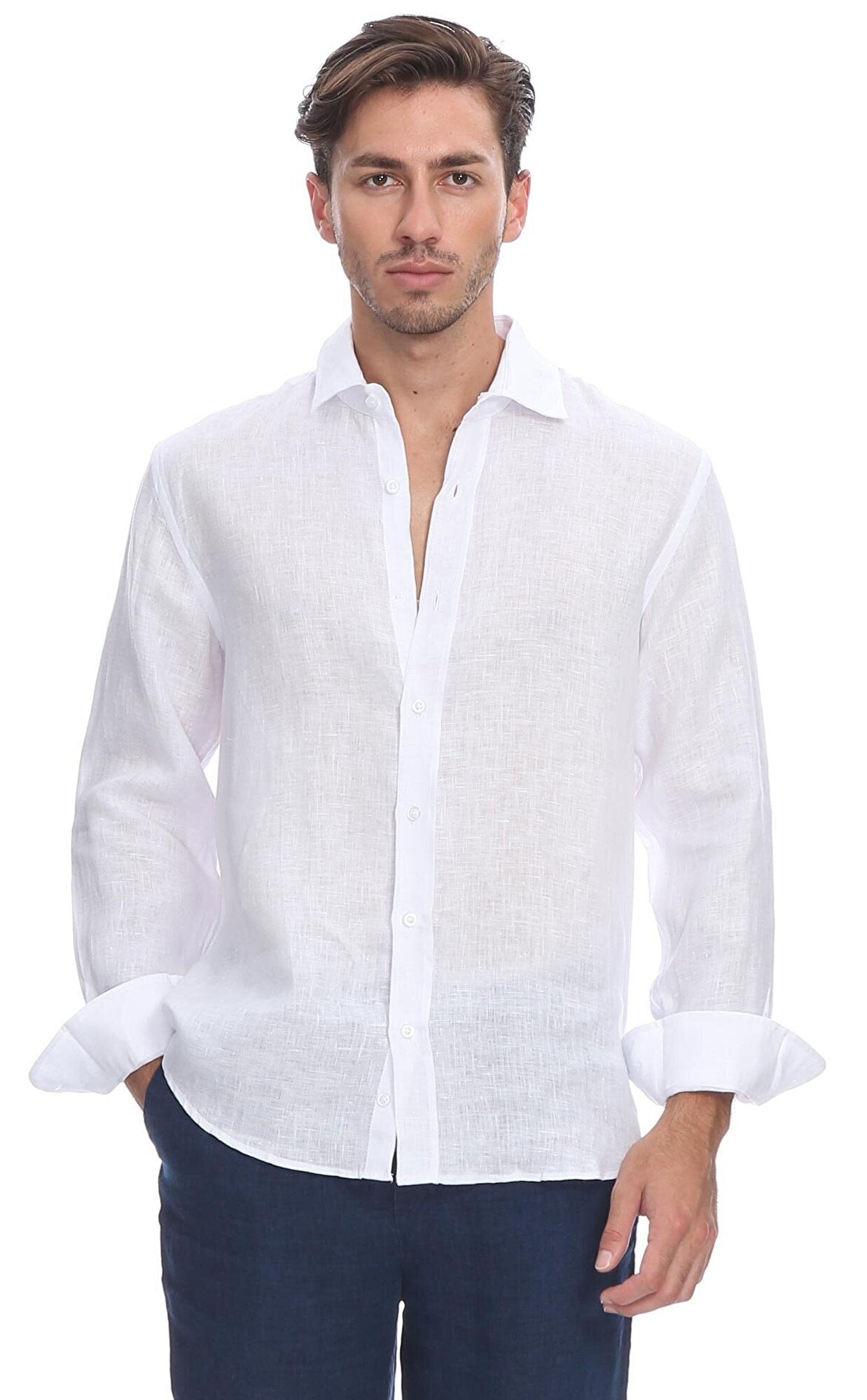 PURE LINEN SHIRT WHITE