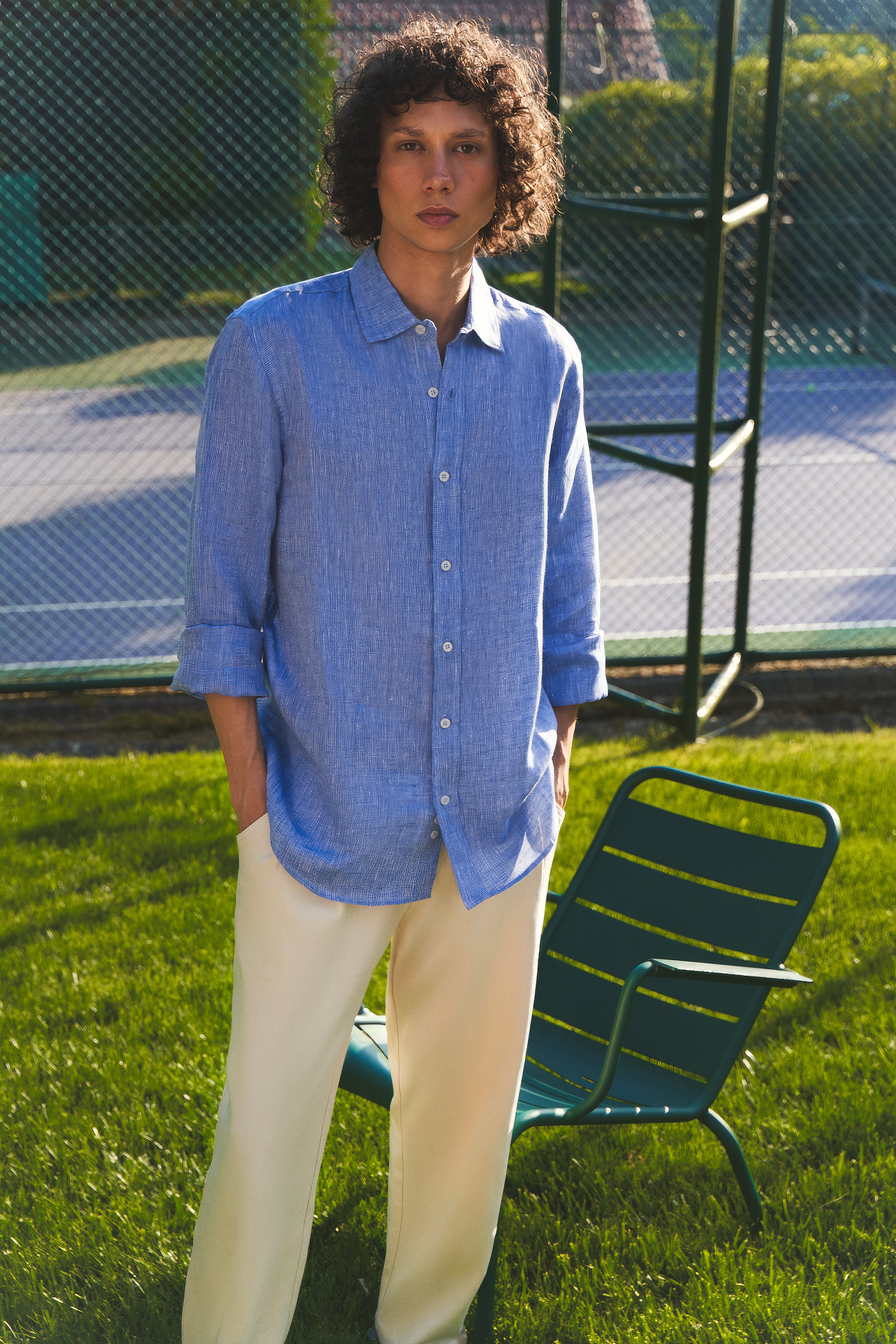 PURE LINEN SHIRT CLOUDBURST