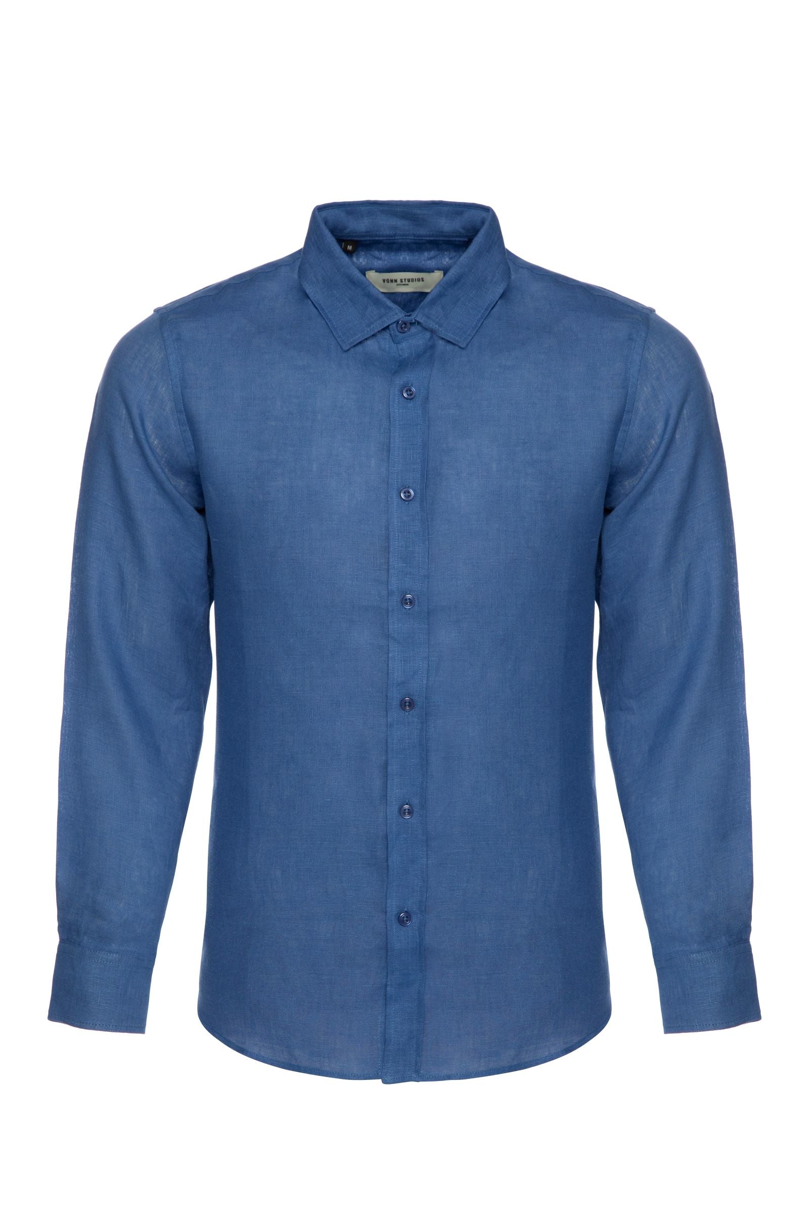 PURE LINEN SHIRT ROYAL BLUE