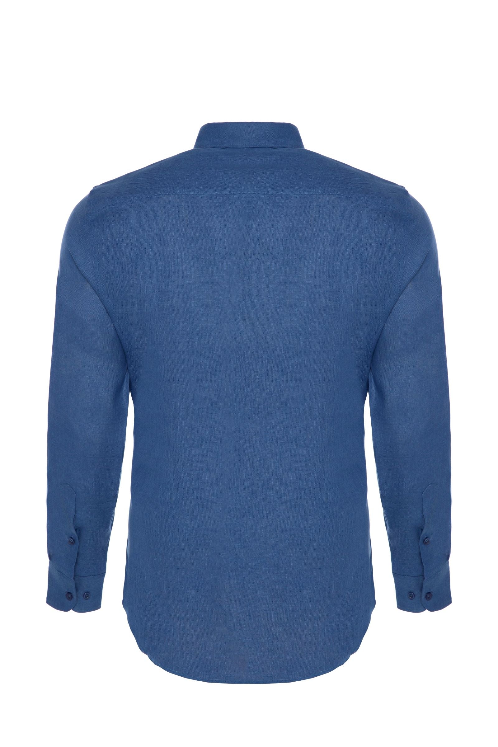 PURE LINEN SHIRT ROYAL BLUE