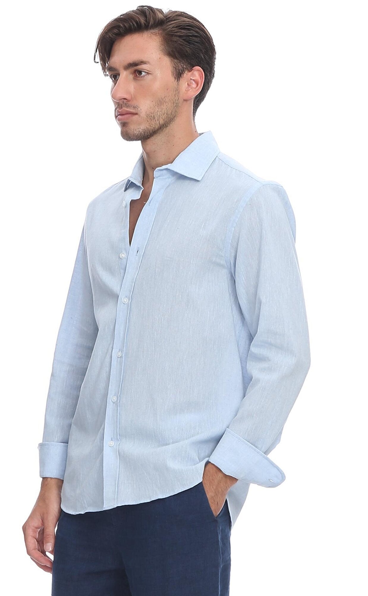 LINEN SHIRT LIGHT BLUE