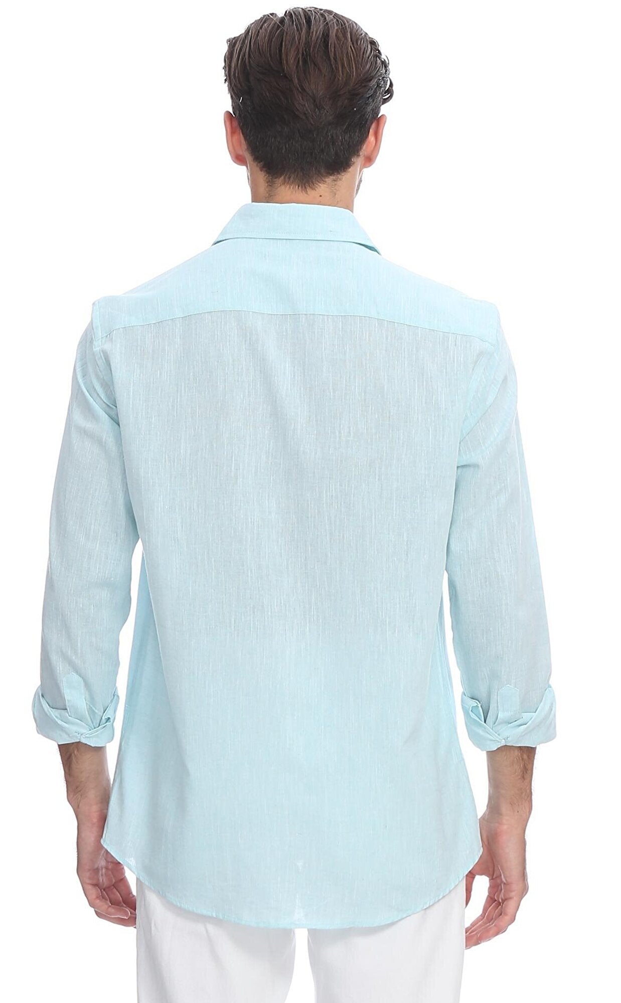 LINEN SHIRT LIGHT GREEN