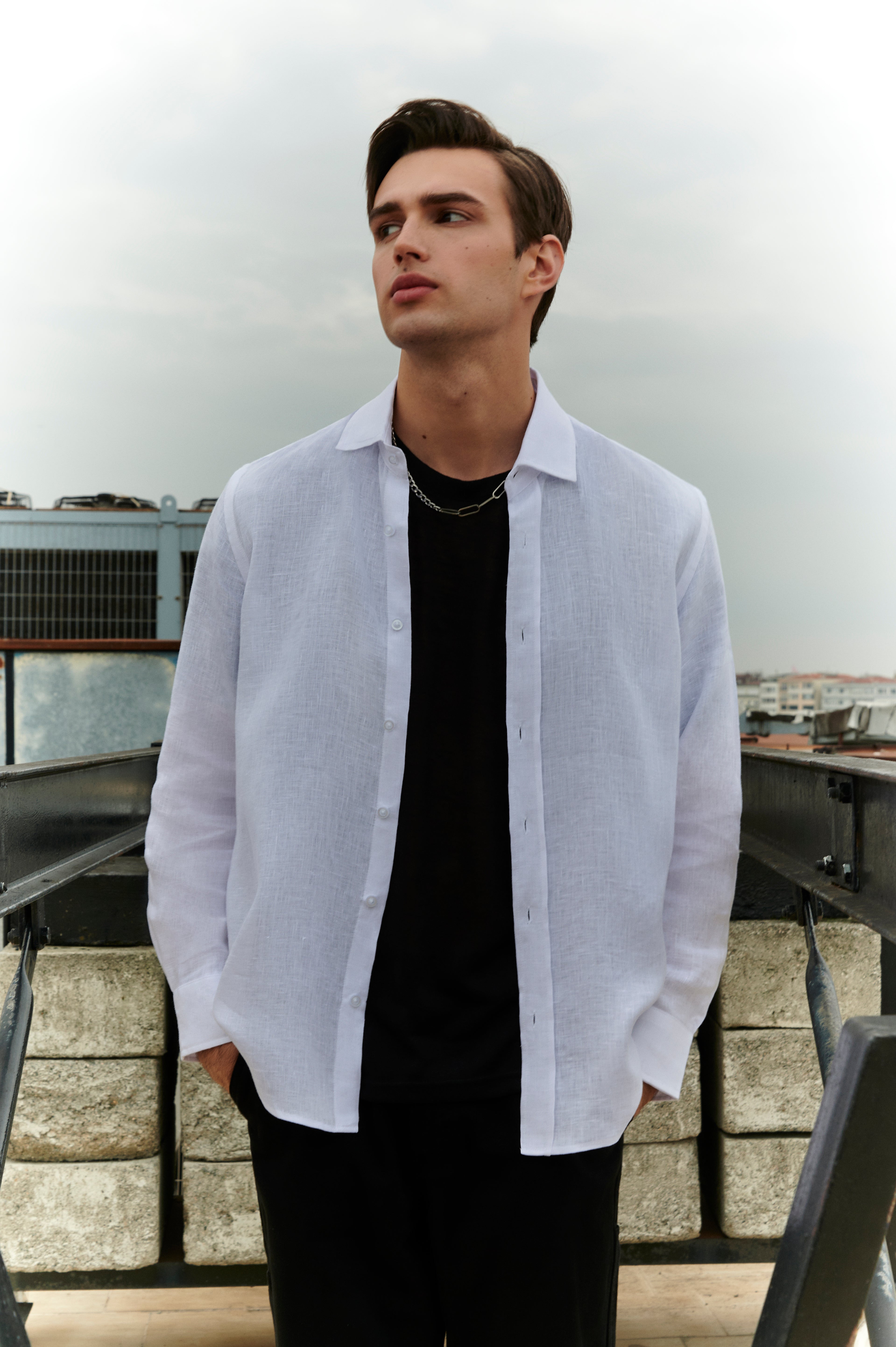 PURE LINEN SHIRT WHITE